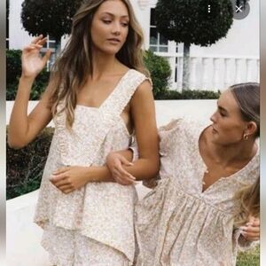 Piyama Elsie Sleep Set Cotton poppies Print Sz S